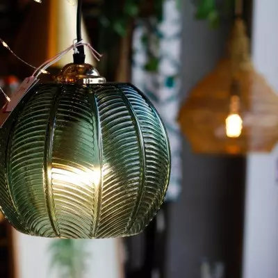 Green Glass Pendant Lamp 2