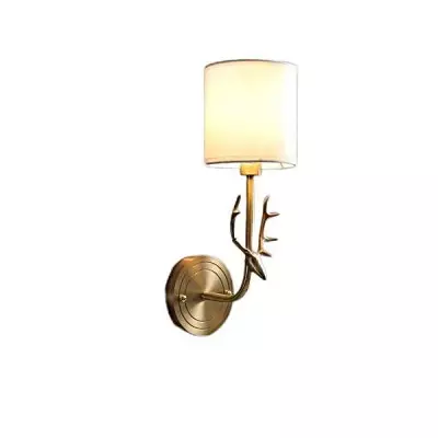 Wandlamp van messing met...