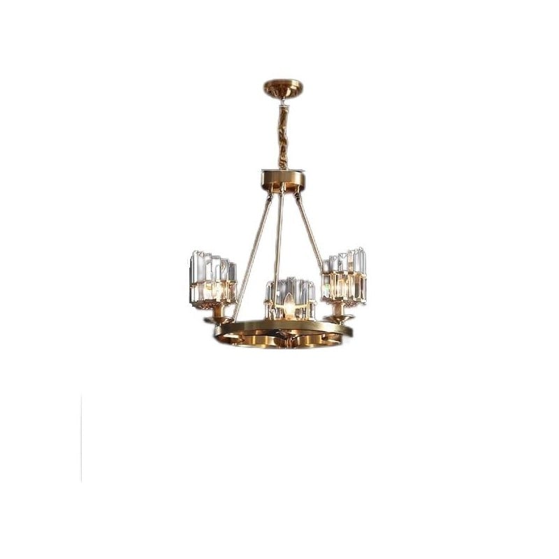 Brass/ Pure Crystal Chandelier