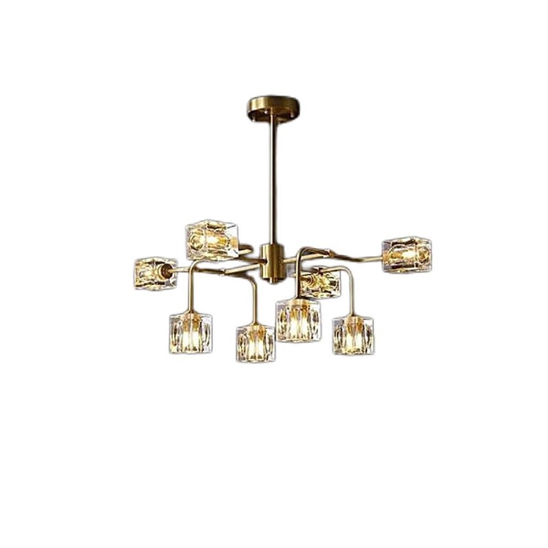 Square Crystal Chandelier/Brass...