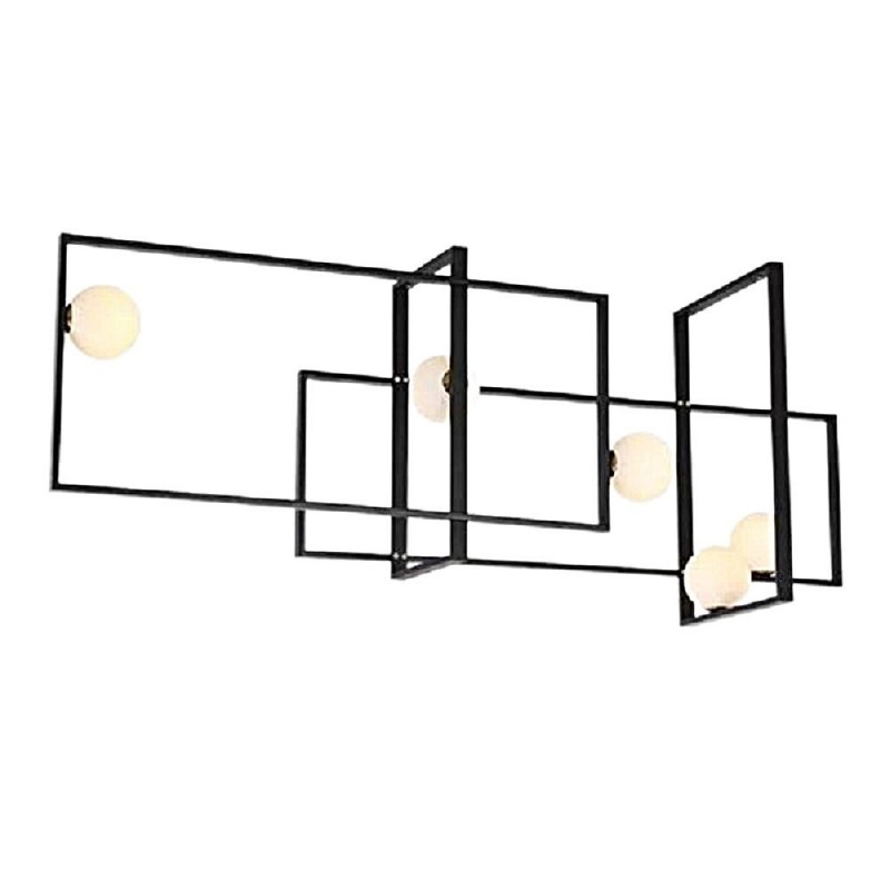 Industrial Metal Glass Ceiling Lamp