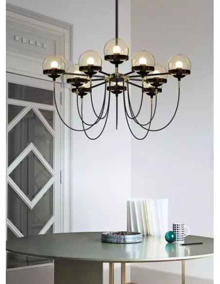 Glass ball chandelier