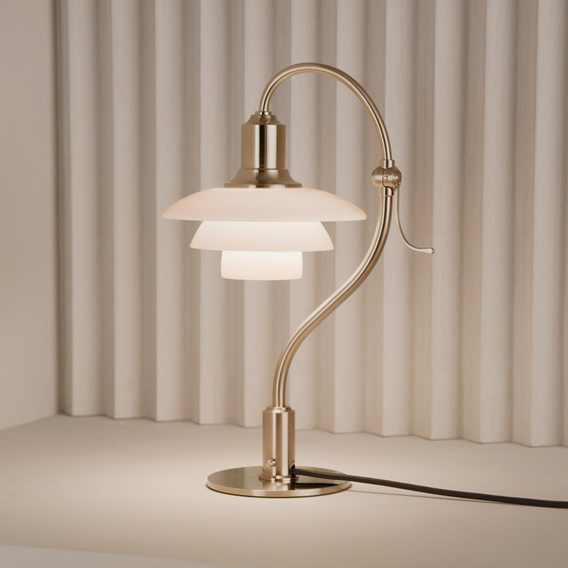 Danish Question Mark Glass Table Lamp...