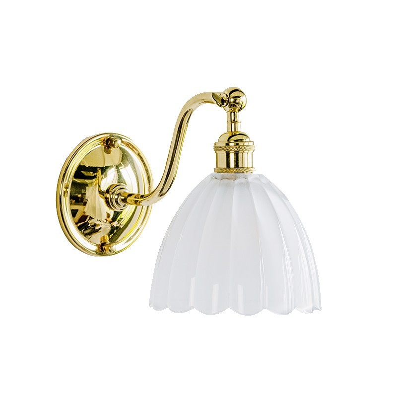 Retro Brass Glass Wall Lamp