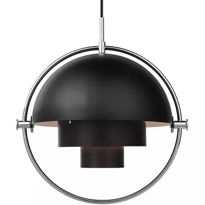 Suspension multi lite tout noir dia 38 cm x h 38 cm