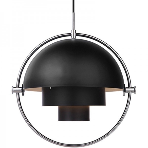 Suspension multi lite tout noir dia 38 cm x h 38 cm Suspension multi lite tout noir dia 38 cm x h 38 cm