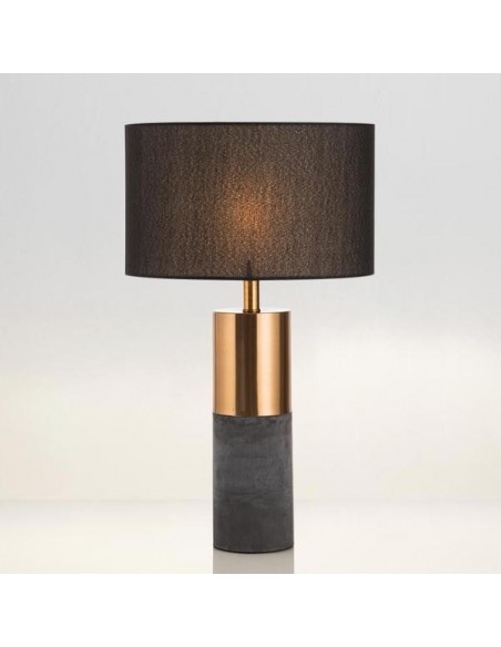 Concrete cylinder table lamp