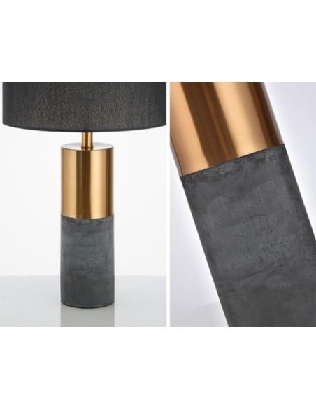 Concrete cylinder table lamp