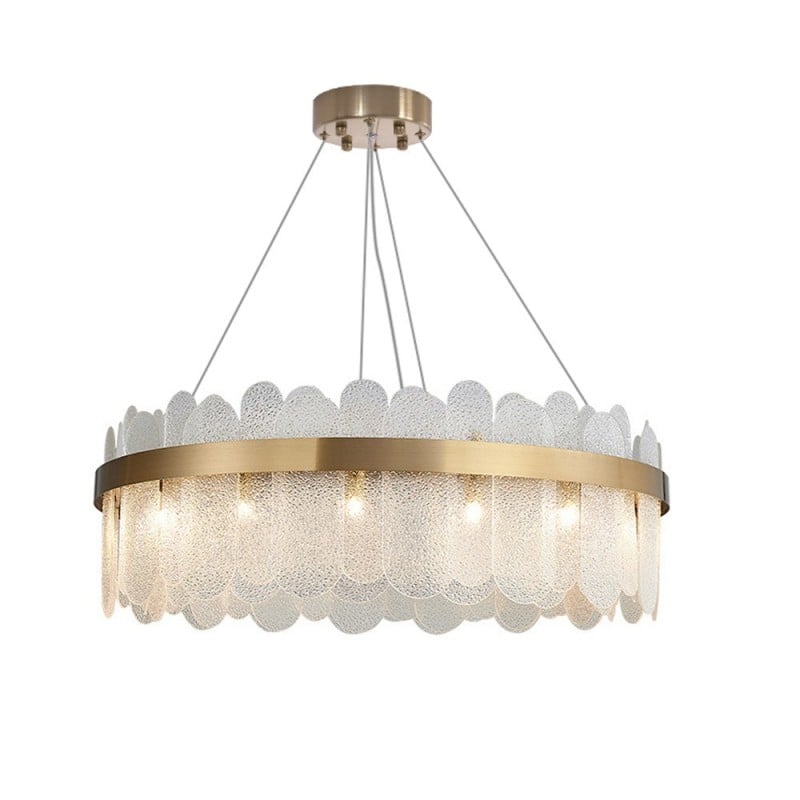 Lustre En Verre Rond Moderne