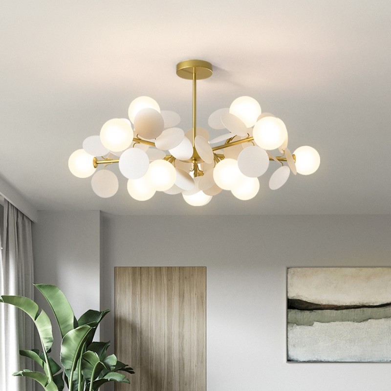 Lustre fleur de salon nordique