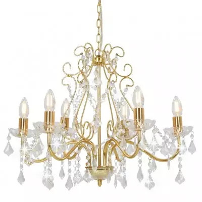 Lampadario vintage con perline 2