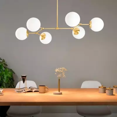 Gouden en witte hanglamp 2