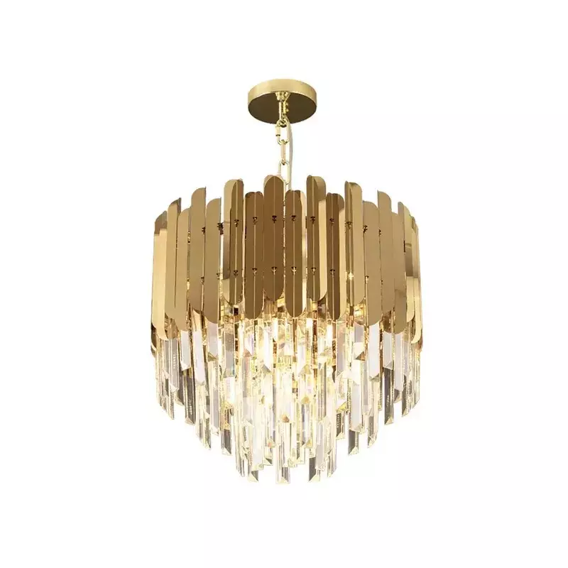 Lustre Moderne en Cristal Laiton