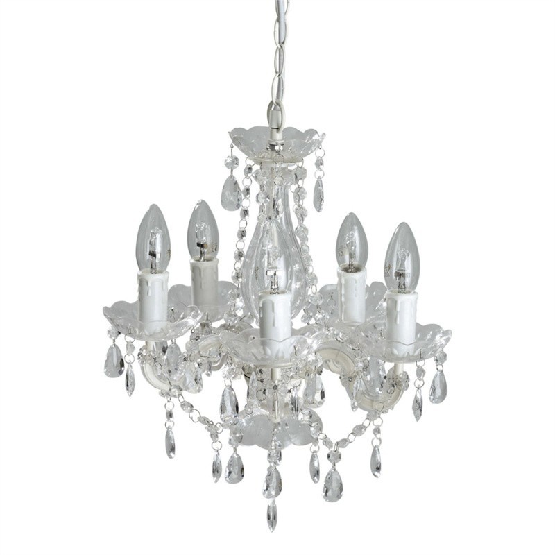 Lustre Branches avec Perles Suspension