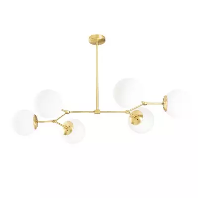 Gouden en witte hanglamp