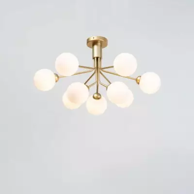 9 Ball Gold Chandelier