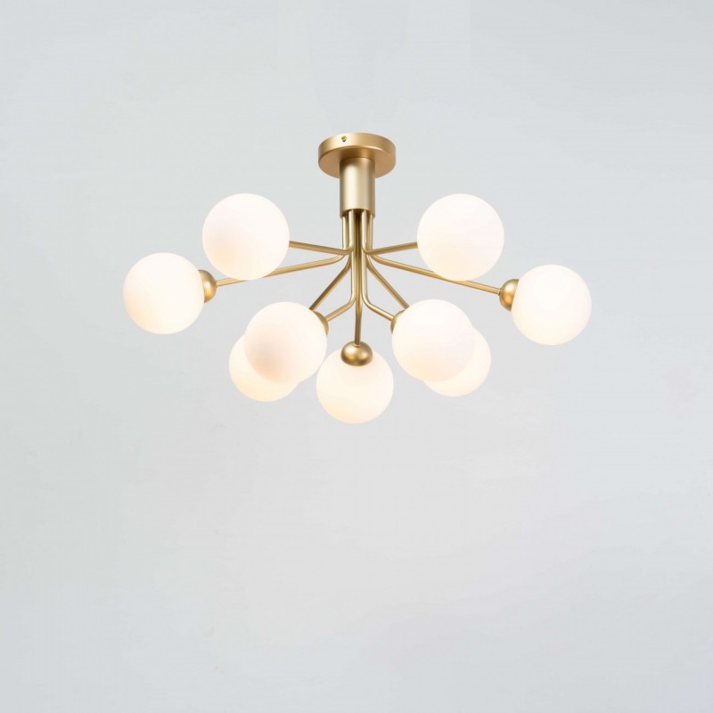 9 Ball Gold Chandelier