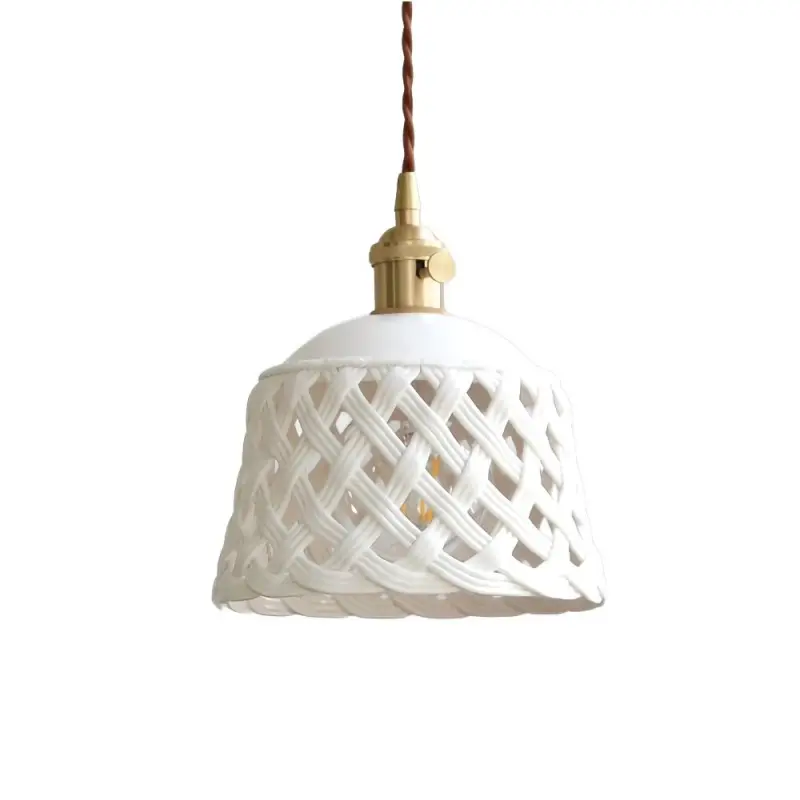 Openwork ceramic lamp