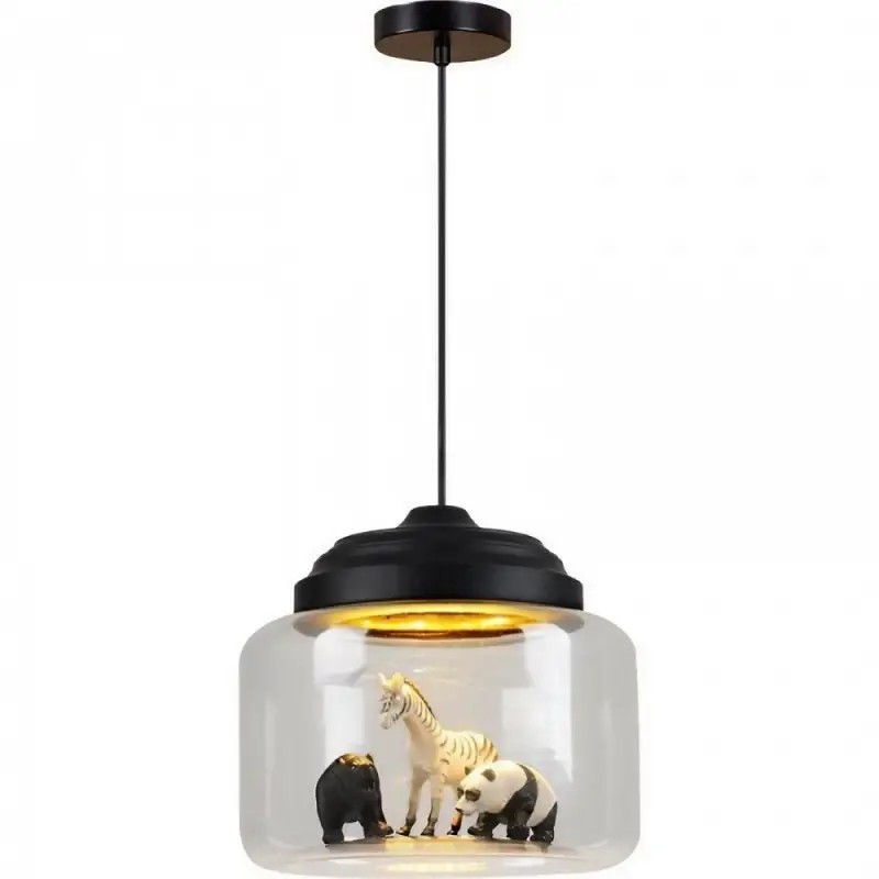 Decorative Little Zoo Glass Pendant...