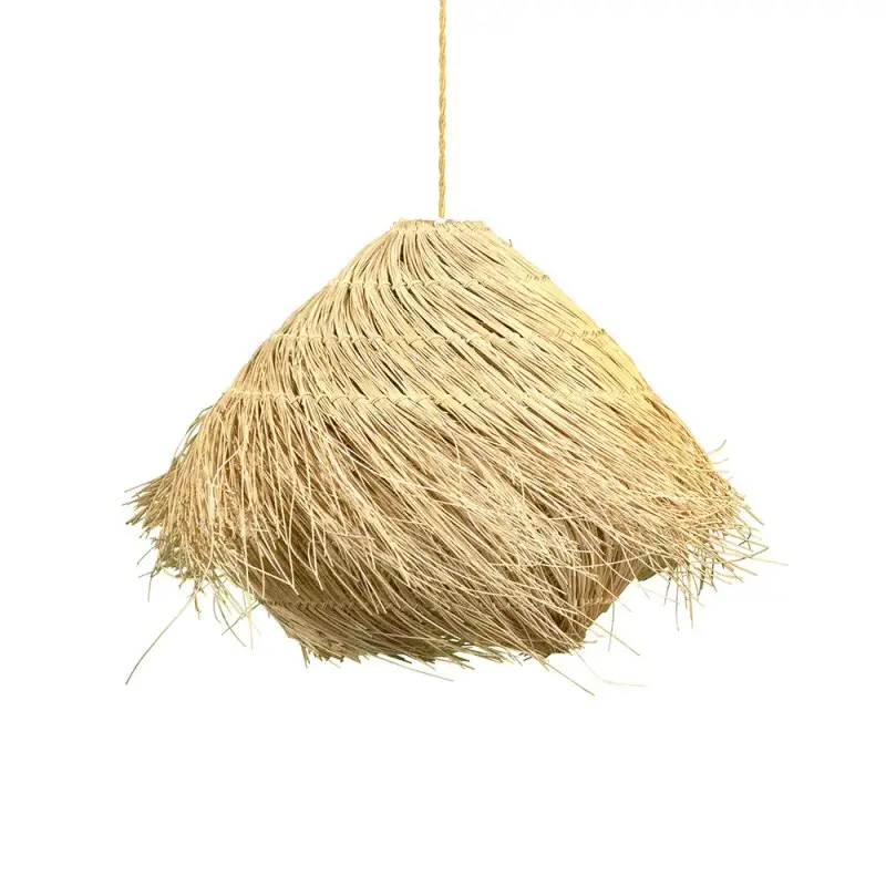 Boho Style Bird Nest Rattan Pendant...