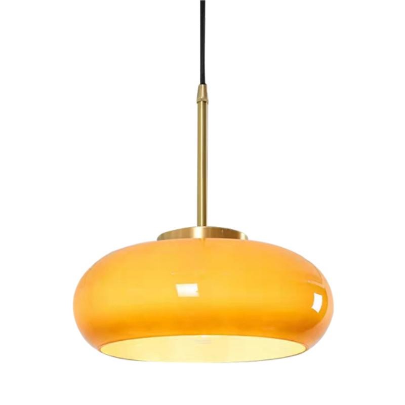 Bauhaus Style Vintage Glass Pendant...