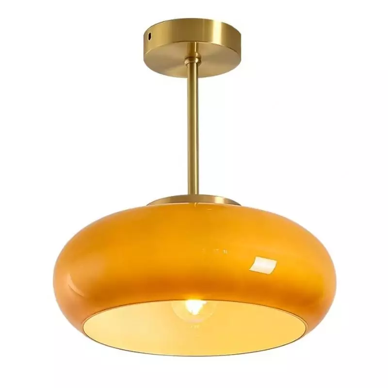 Plafonnier en verre vintage de style...