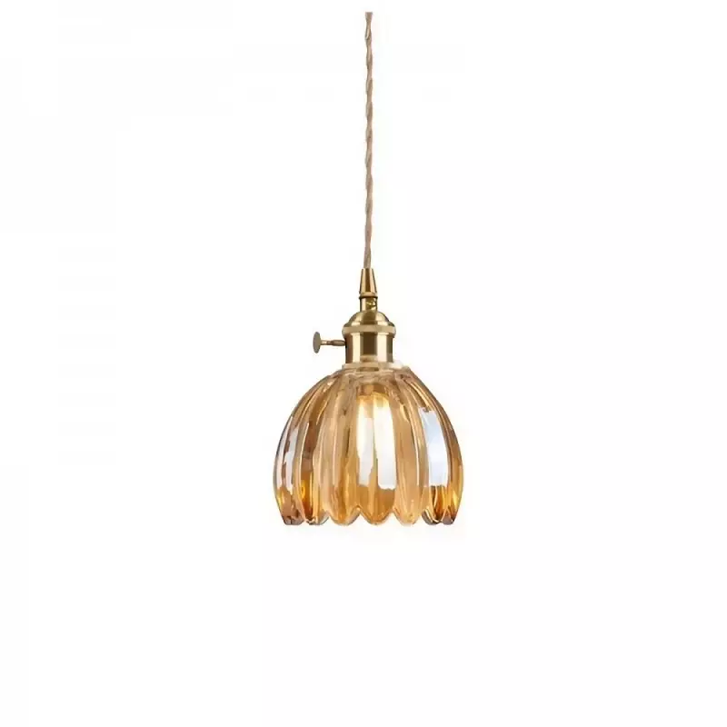 Suspension Fleur Vintage en Verre KL61