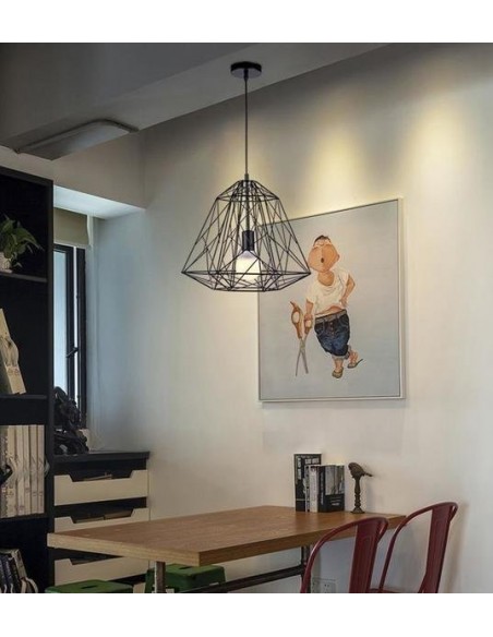 Cage Light Frame Pendentif