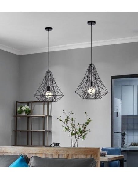 Cage Light Frame Pendentif