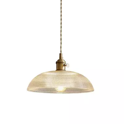 Retro Bowl Ribbed Brass...