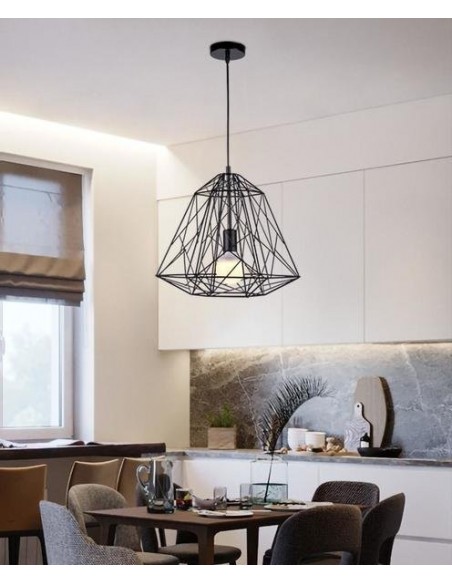 Cage Light Frame Pendentif