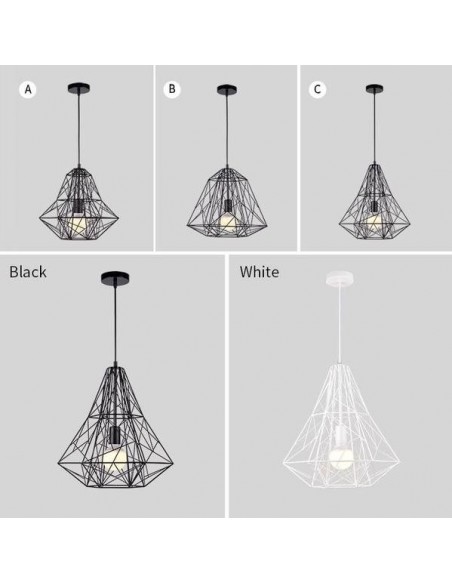 Cage Light Frame Pendentif