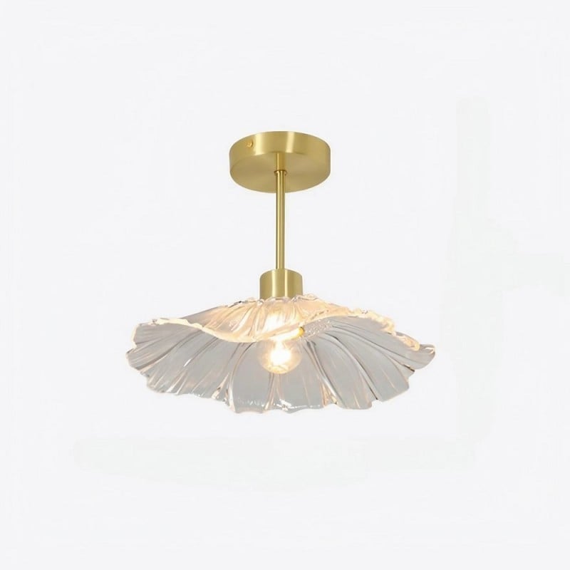 Plafonnier rétro en verre Lotus KL70