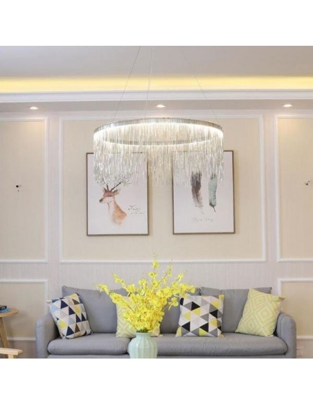 Aluminum chain chandelier