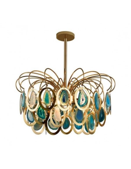 Luxury pendant Slice agate chandelier