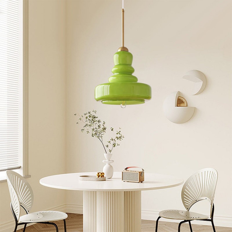 Mid Century Modern Gourd Glass Pendant Light KIKI Lighting