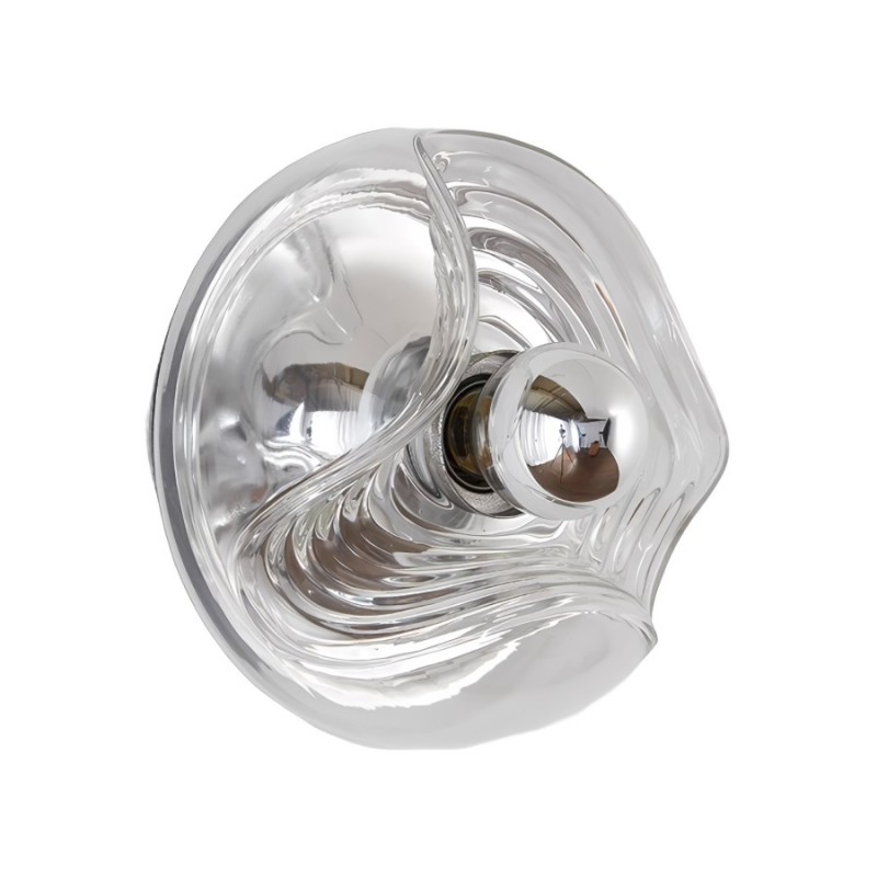 Applique ronde irrégulière en verre...