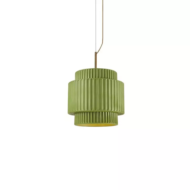 Cream Style Resin Drum Pendant Light...