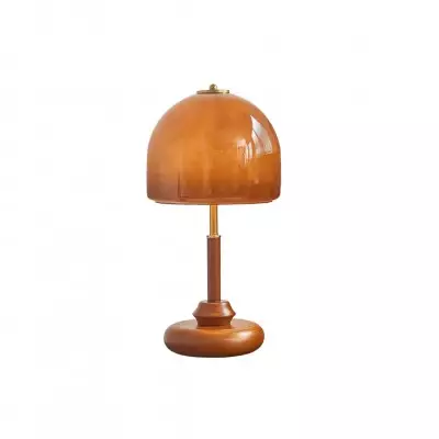 Vintage Brwon Dome Glass...