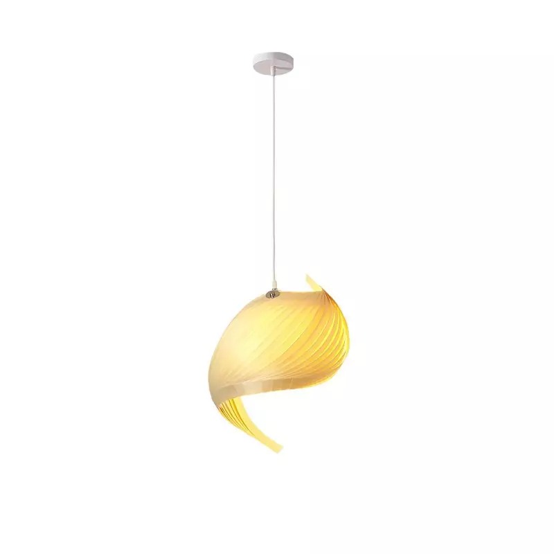 Nautilus Wing Wood Veneer Pendant Light