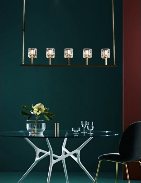 Crystal round chandelier/Brass Crystal series