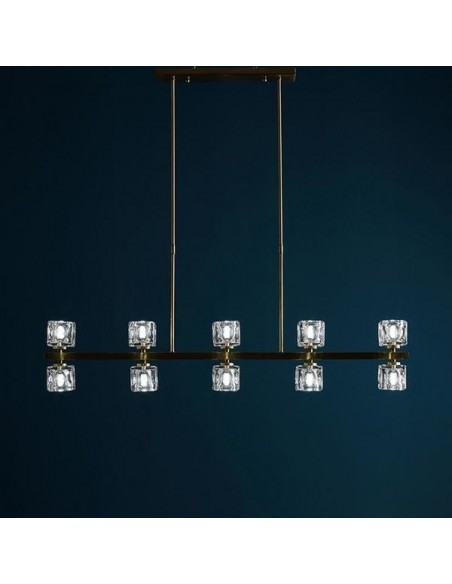 Crystal round chandelier/Brass Crystal series