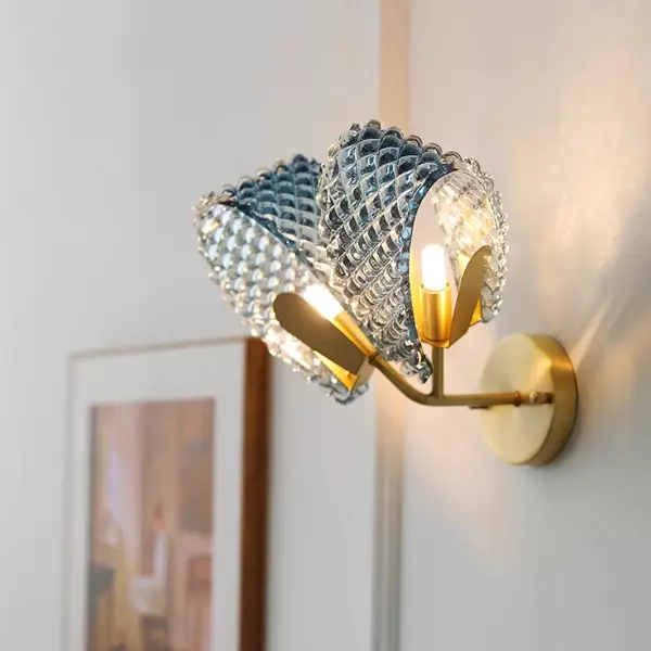 Creative Light Luxury Blue Ribbon Wall Lamp