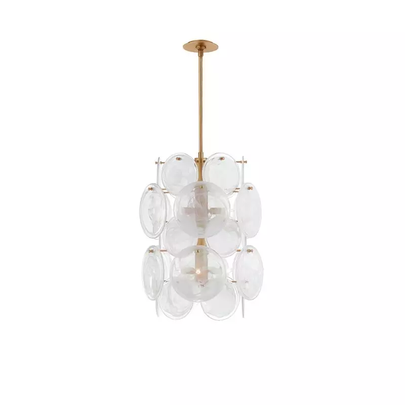 Brass Discs Cascading Chandelier KL260