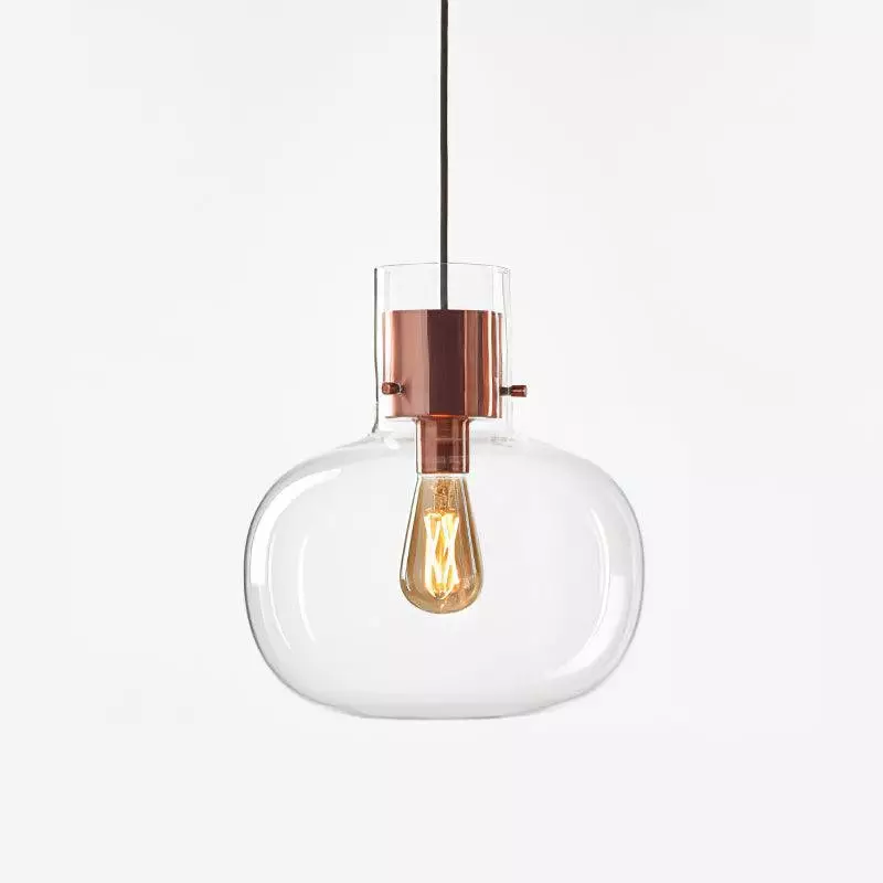 Lampada a sospensione in vetro di...