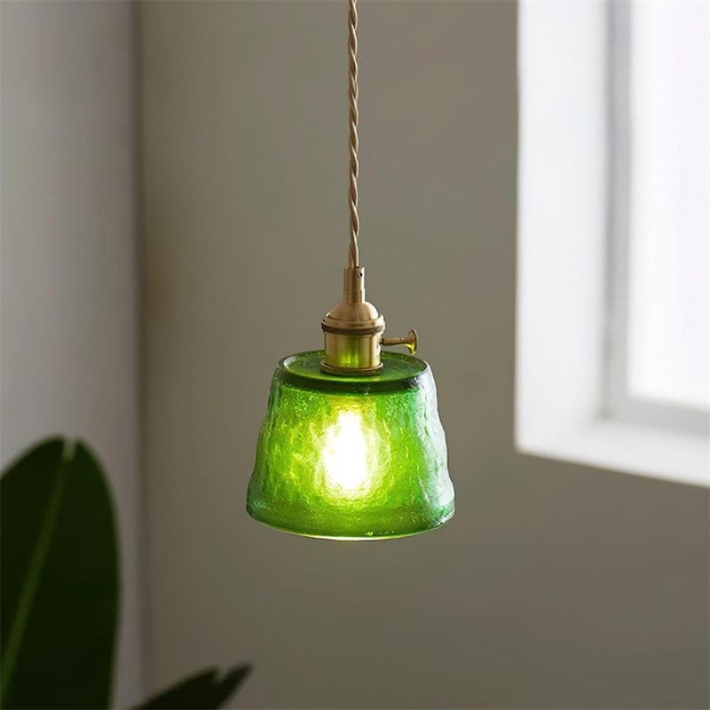 Lampada a sospensione in vetro a...