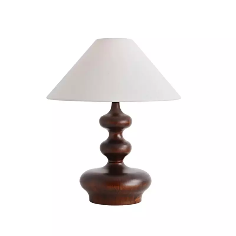 Lampada da tavolo in legno massello...