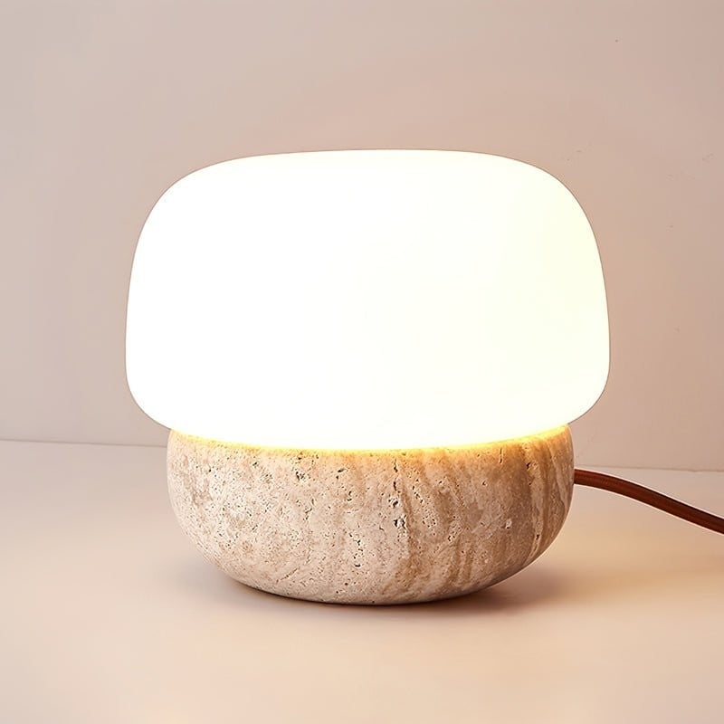 Nordic Style Round Travertine Table...
