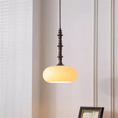 Modern Simple Cream Smooth Small Pendant Lamp 2