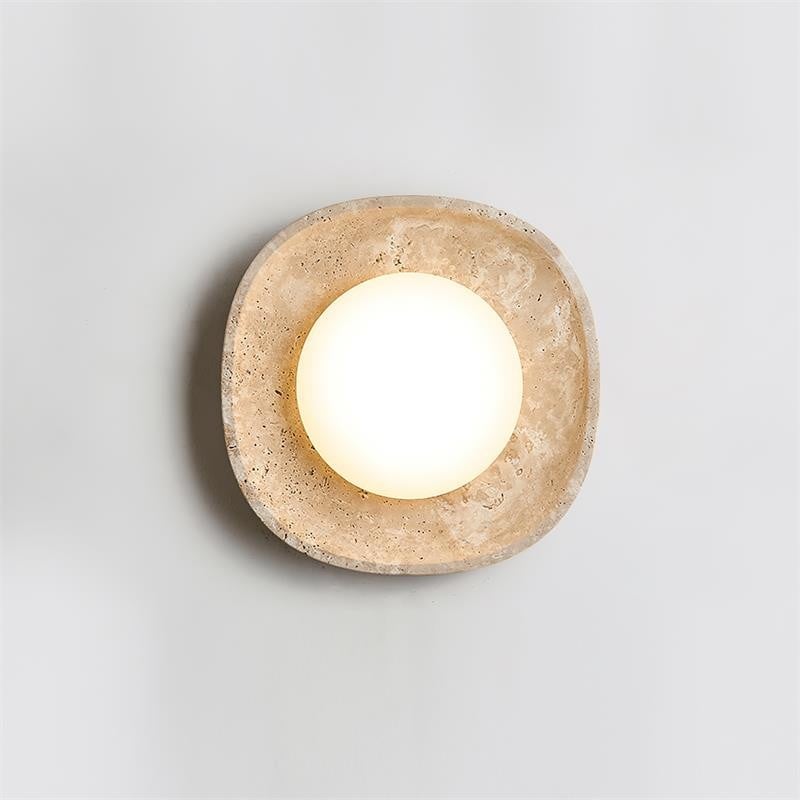 Lampada da parete in pietra Wabi-Sabi...